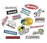 Fishing Stickers Stain Free Motorcycle Bicycle Luggage Truck Vinyl Decal Graffiti Skateboard Laptop Fish Stickers 15 PCS (Fishing #1)