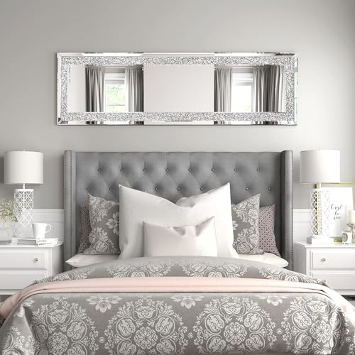 Image of Floor Mirror Full Length 18x59 Inch, Full Body Mirror with Frame, Wall Mirrors for Wall Full Length Mirror with Stand, Standing Mirrors for Dressing Bedroom Living Room Home Decor