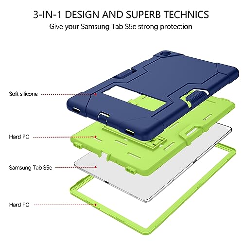 Guagua X3044-2023 Compatible With Samsung Galaxy Tab S5E 10.5 2019 Case Sm-T720 T725 Kickstand Heavy Duty 3 In 1 Rugged Bumper Shockproof Protective Anti-Scratch Case thumb #1