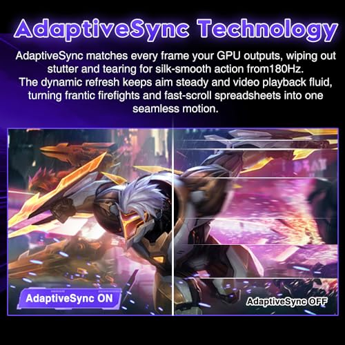 Image of Viewedge 24 Inch Gaming Monitor with 240Hz, VA 1ms, FHD 1080p and HDR 10 PC Computer Monitor with 110% sRGB, Bluelight Filter, 2 HDMI & 1 DP Port, Support Adaptive Sync and Wall Mounted