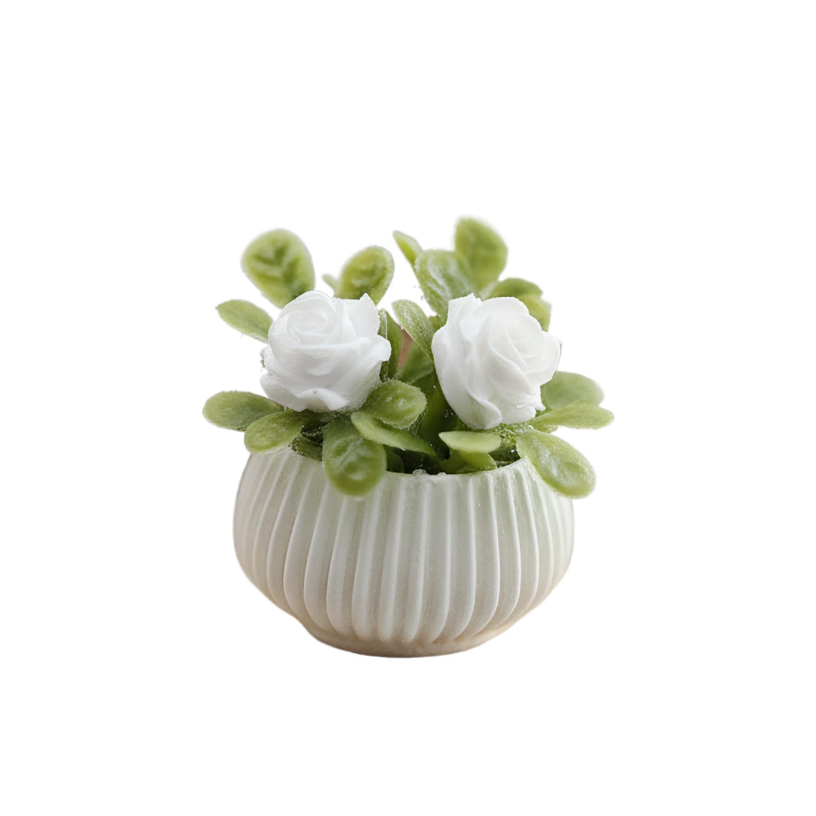 Mini Decorative Potted Flower Accents for Small Displays, Tabletop Scenes, Fairy Garden Layouts & Craft Arrangements