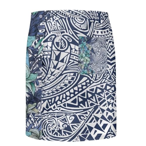 Men's Polynesian Pareo Hawaiian Wrap Skirt Tropical Beachwear Cover-Up Pacific Island Ethnic Print2