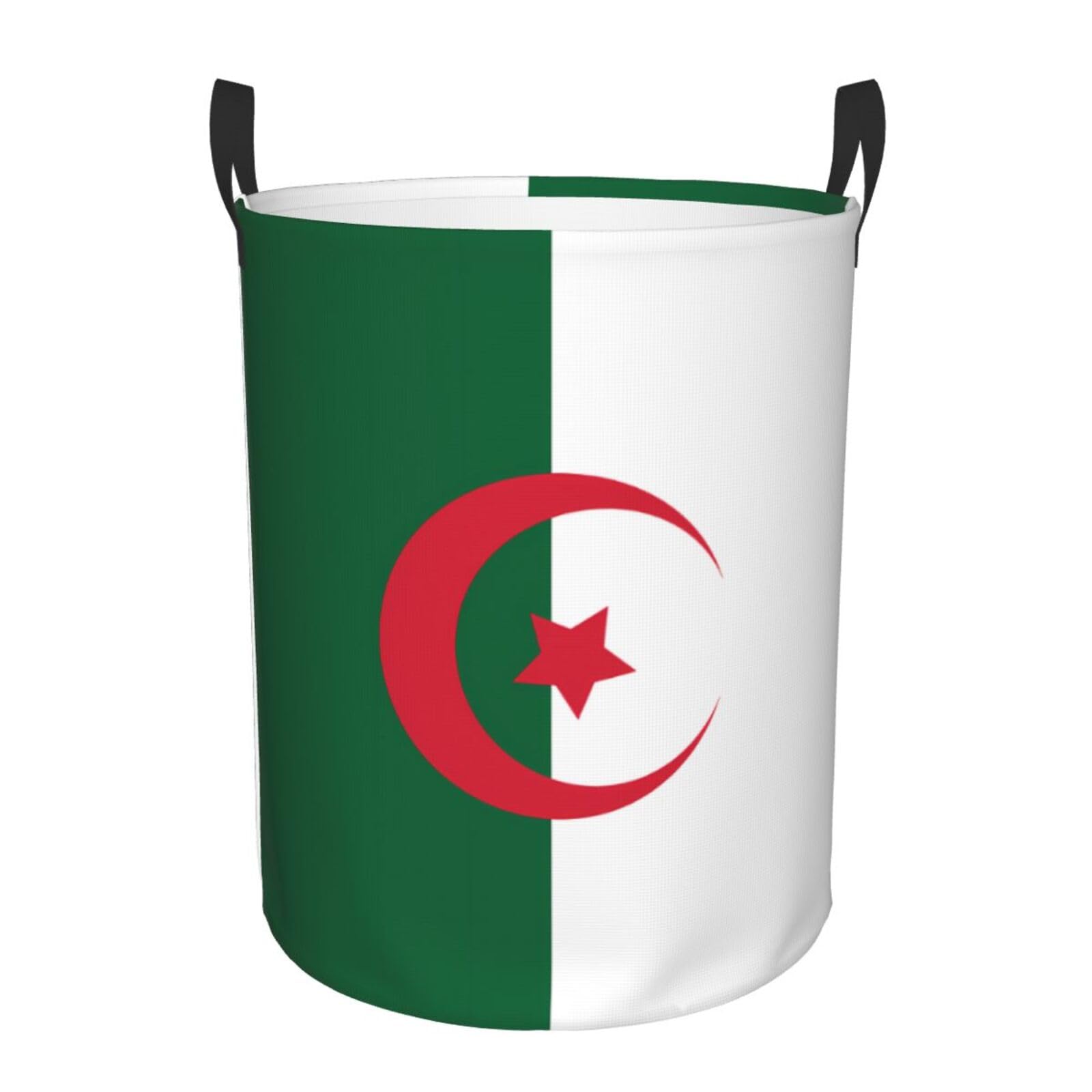 M Circular Hamper Flag of Algeria Print for Dirty Clothes