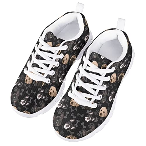 Cute Running Tennis Shoes for Girls Nonslip Lace Up Mesh Athletic Shoes Kids School Casual Soft Walking Sneakers3