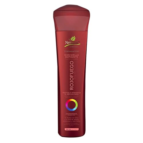 Naissant Mascarilla tonificante para cabello rojo profundo  Depósito de color  Hidrata, refresca y neutraliza los tonos cobrizos, sin parabenos,