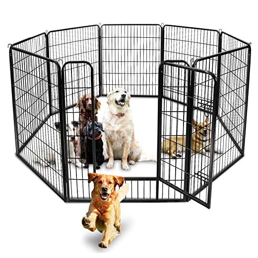 ZENY Dog Playpen Outdoor, Indoor Pet Pen, 8 Panels Dog Fence for Small/Medium Dogs, 40 Inch Heavy Duty Pet Exercise Pen for Rabbit/Puppy/Small Animals Portable Playpen for Yard, RV, Camping