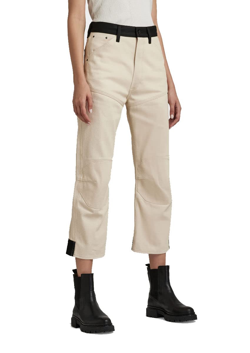 G-Star Women's 5620 3D Cropped Bootcut PM Jeans, Beige (ecru D21066-C525-159), 27W / 34L
