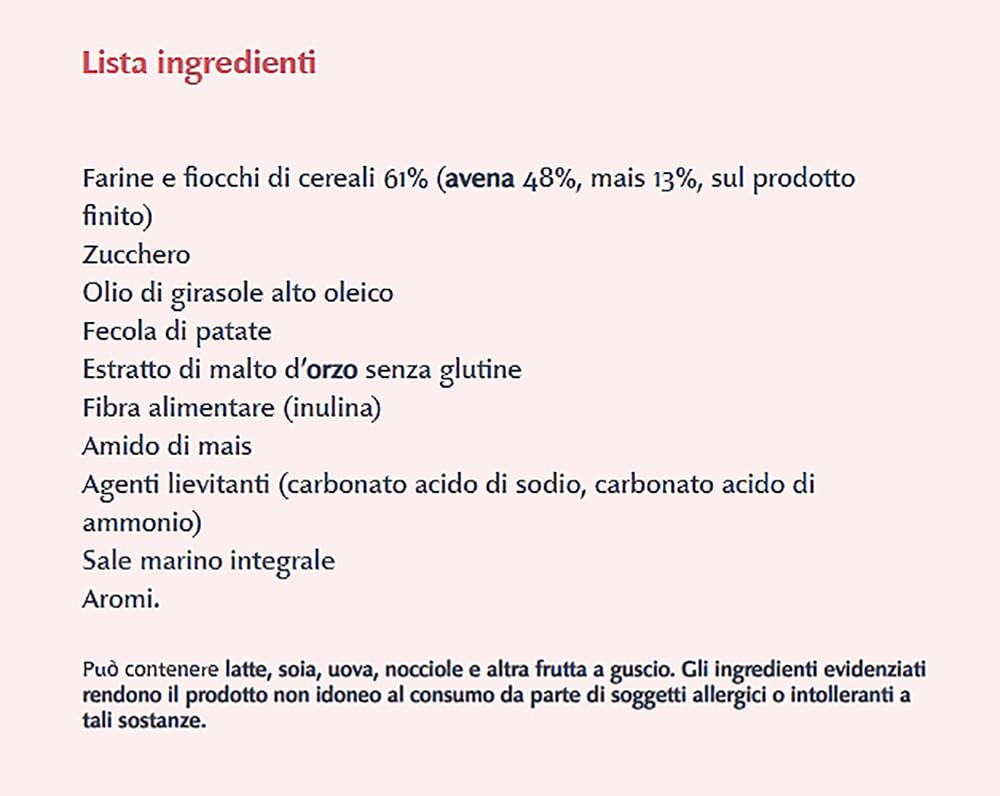 Italian Gourmet Glutenfreie Vollkorn-Hafer-Keksringe 14x220g mit Polpa | 3,08kg glutenfreie Hafer-Keksringe; laut Verpackung ballaststoffreich und mit Hafermehl, Haferflocken sowie Maismehl