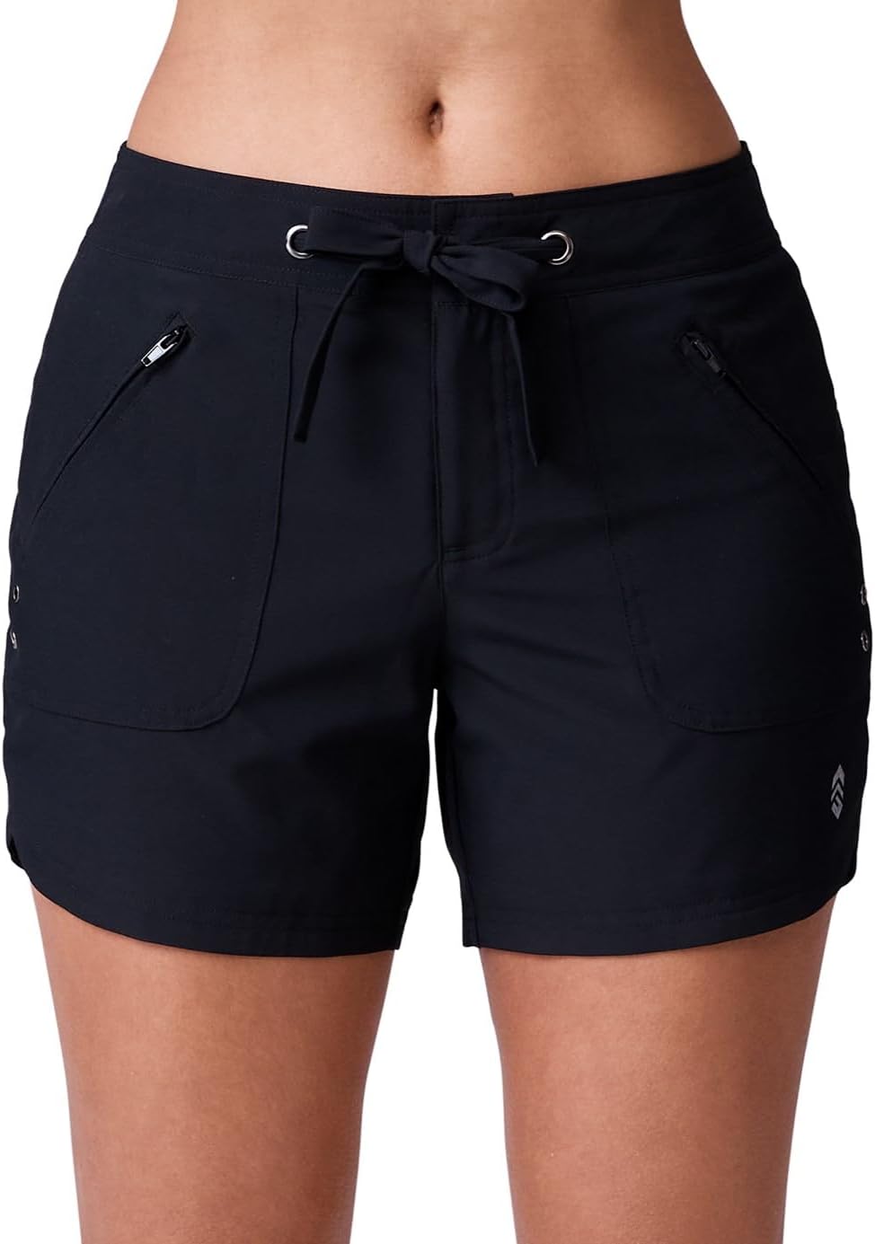 Free Country Women's 5" Swim Board Short High Waisted UPF 50+ Bermuda with Pockets Quick Dry Beach Pool Bottom