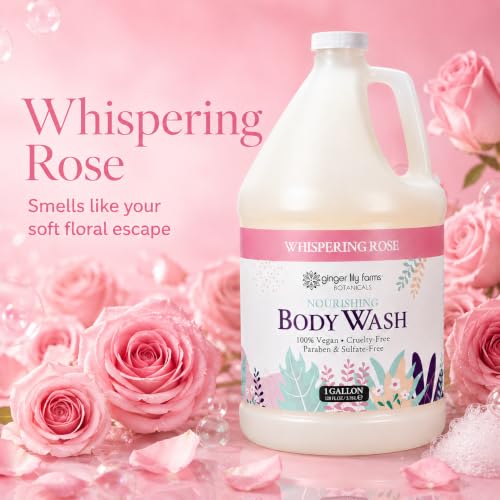 Image of Ginger Lily Farms Botanicals Body Wash, 128oz /4pk, Whispering Rose