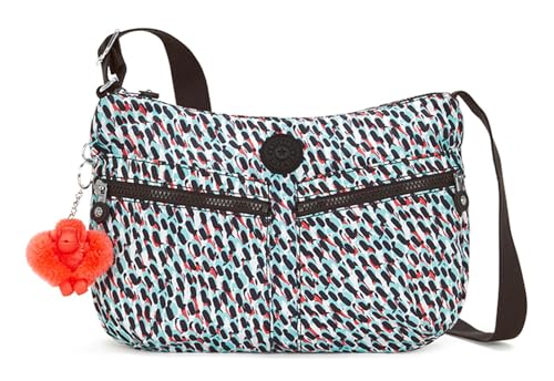 Kipling IZELLAH Mittelgroße Umhängetasche, Abstract Print (Weiß)