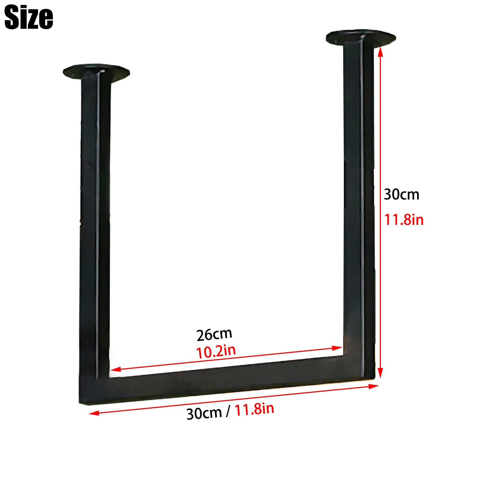 Heavy Du przemysłowy wspornik półki 30 cm x 30 cm czarna rura montaż sufitowy metalowe wiszące wsporniki do półek kuchnia Sto Solut 3-pak d h