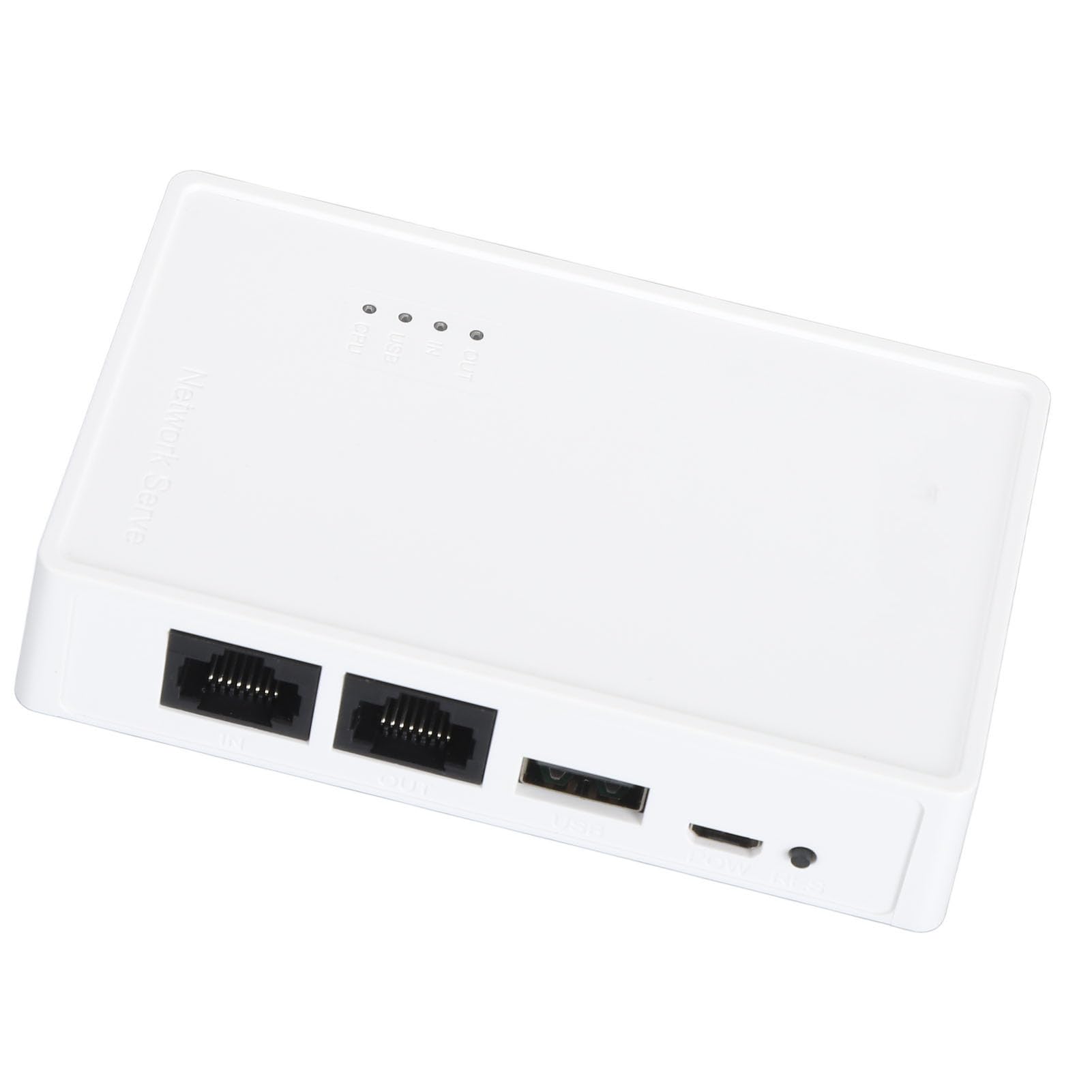 USB2.0 Wireless Print Server 480 Mbps Server di stampa WiFi USB ad alta velocità con Bridge LAN da 10/100 Mbps per la scuola di casa Multi utenti White ABS