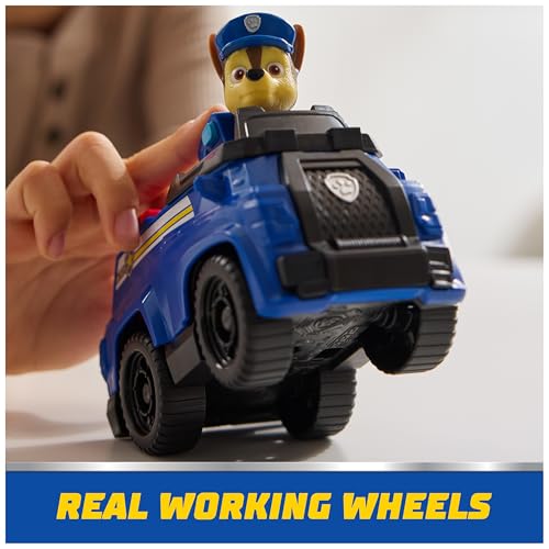 Image of Paw Patrol, Chase's Patrol Cruiser, Toy Car with Collectible Action Figure, Sustainably Minded Kids Toys for Boys & Girls Ages 3 and Up
