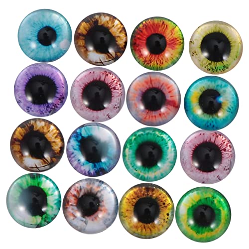 Gadpiparty 50piezas Parches De Vidrio Diseño De Ojo Hemisférico Parches De Vidrio Para Hacer Tú Mismo Material De Joyería Diy Para Proyectos De Manualidades