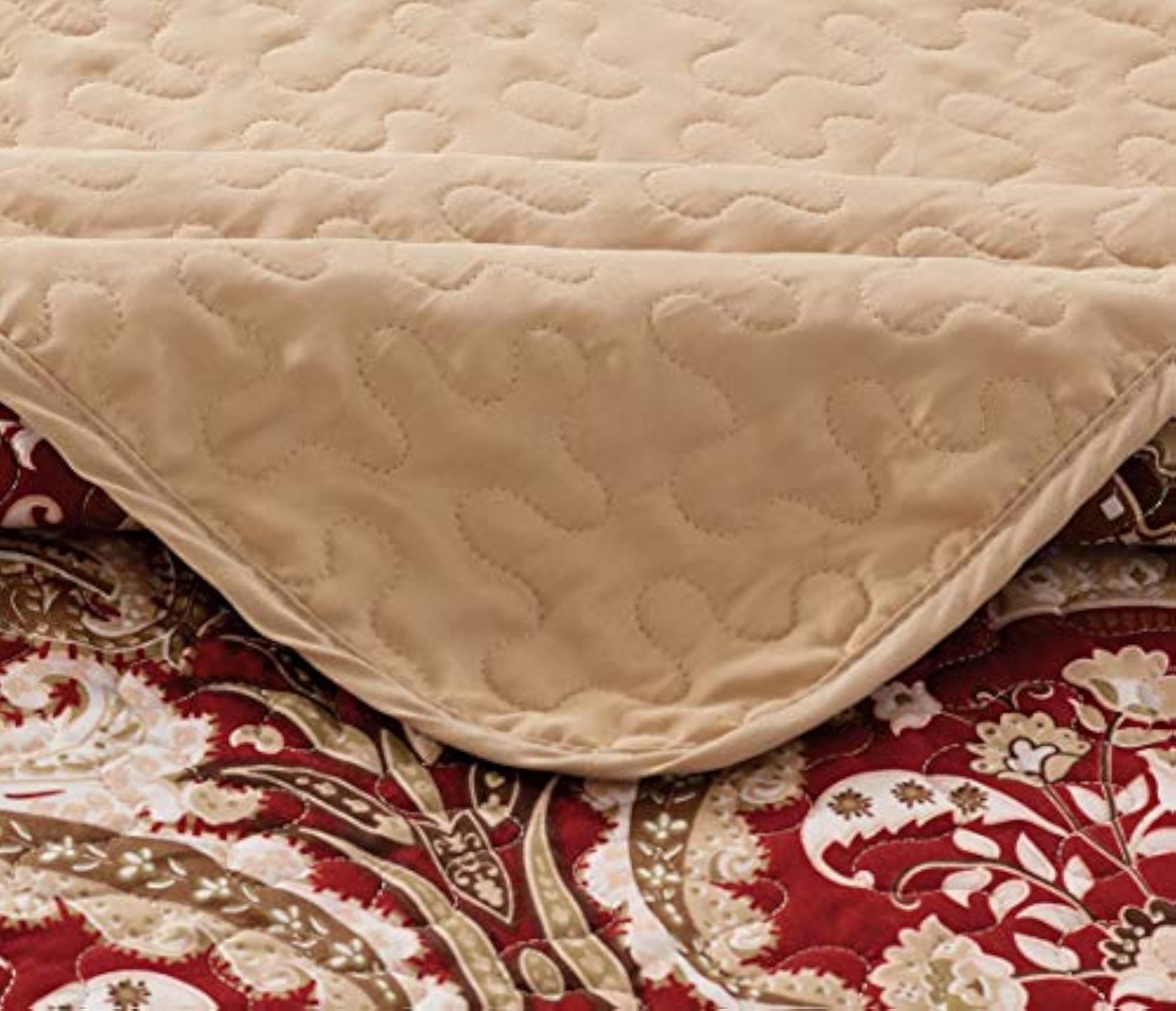 2 Piece Twin/Twin XL Quilted Reversible Coverlet Set