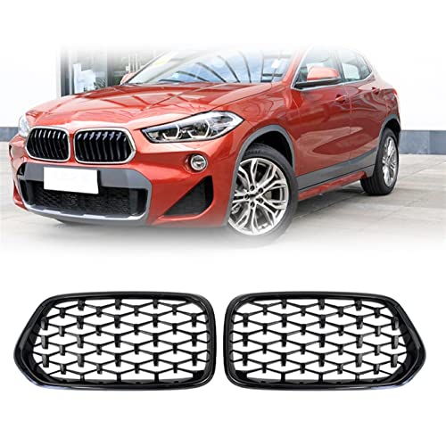 Calandre course grilles noires brillantes diamant pour BMW X2 F39