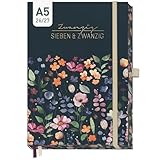 Häfft® Business-Timer Deluxe 2026 2027 A5 für 17 Monate: August 2026 bis Dez. 2027 - Buchkalender, Terminplaner, Wochenkalender, Wochenplaner "Flower Inspiration"