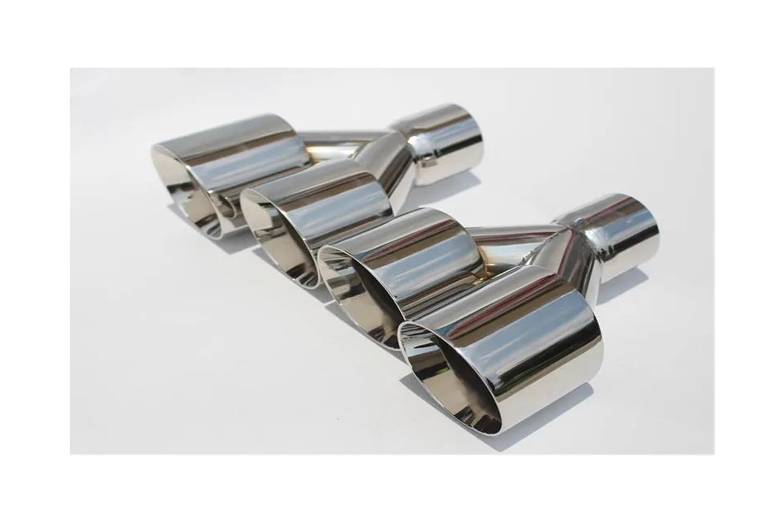 Terminale scarico 1 paio di terminali di scarico automatici universali in acciaio inox 304 da 63 mm/89 mm per golf(66MM IN 89MM OUT)