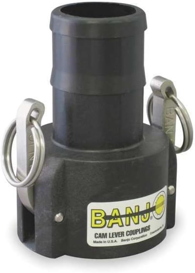 Banjo 050C Polypropylene Cam & Groove Fitting, 1/2" Female Coupler x Hose Shank