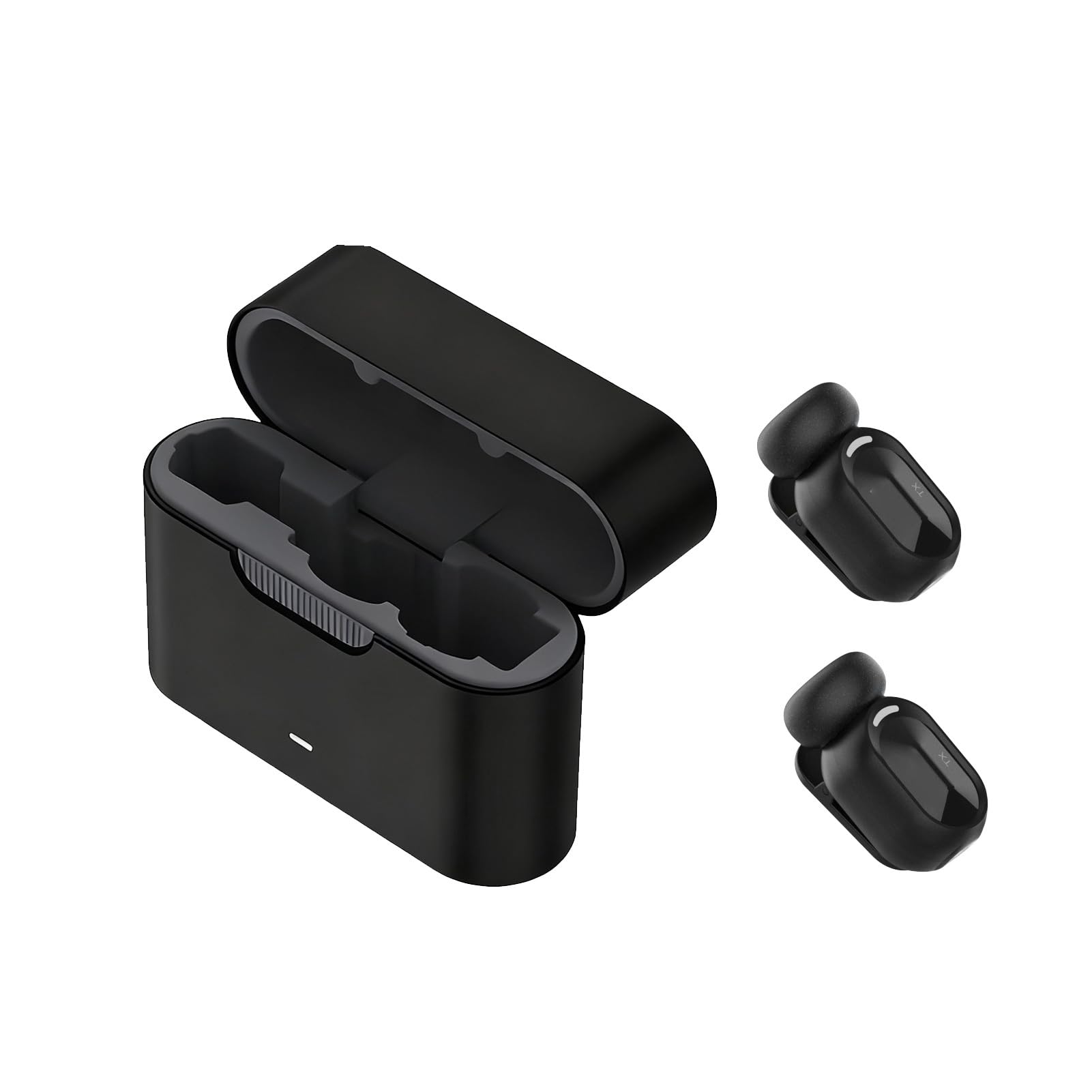 Goshyda Microfono Lavalier Wireless con Riduzione del Rumore AI, Microfono Ad Alta fedeltà da Bavero 48kHz/24-bit per Streaming Live di Vlog, Kit Portatile SNR da 68 DB con Doppia Registrazione,