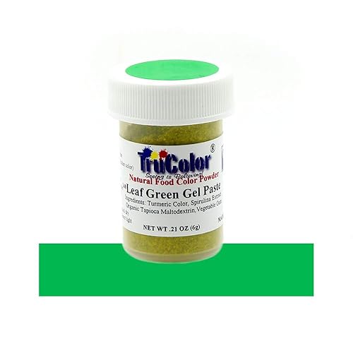 TruColor Leaf Green - Pasta de gel natural en polvo, colorante alimentario, 0.21oz