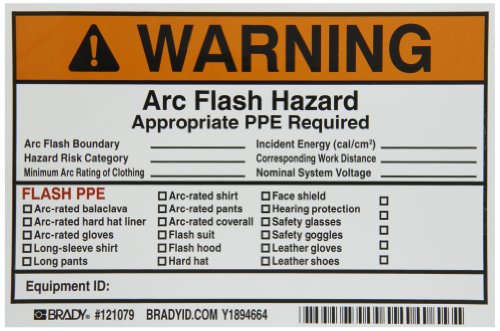 Brady 121079 Write-On Arc Flash Labels (Warning) image 2
