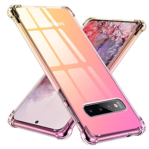 TMUJWS Galaxy S10 Plus �P�[�X �V���R�� �N���A �O���f�[�V���� �\�t�g�P�[�X ���^ �y�� SCV42 SC-04L SC-05L �P�[�X �ϏՌ� �S�ʕی� tpu �l����C�Փ˖h�~ �����Y�ی� �C�菝�h�~ �T���X�� �M�����N�V�[ s