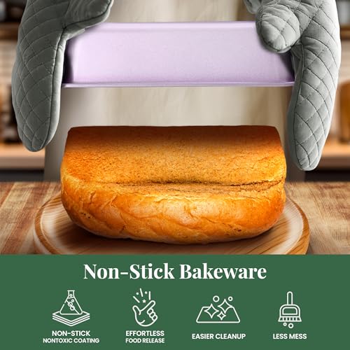 Larder-Vine-8-Piece-Bakeware-Set-Non-Stick-Baking-Set-with-Ceramic-Finish-PFAS-PFOA-PTFE-and-BPA-Free-Baking-Essentials-Baking-Sheets-Muffin-Tins-and-Assorted-Baking-Pans-Lavender Larder Vine 8 Piece Bakeware Set Non Stick Baking Set with Ceramic Finish PFAS PFOA PTFE and BPA Free Baking Essentials Baking Sheets Muffin Tins and Assorted Baking Pans Lavender