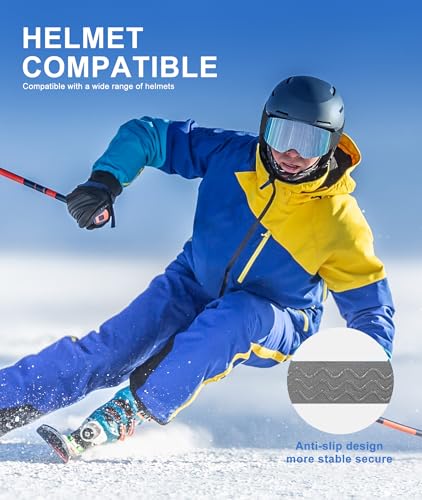 NSSIW Ski Goggles for Men Women Youth, OTG Snowboard Goggles Snow Goggles with Anti Fog and UV Protection Over Glasses 2 Pack - image 2
