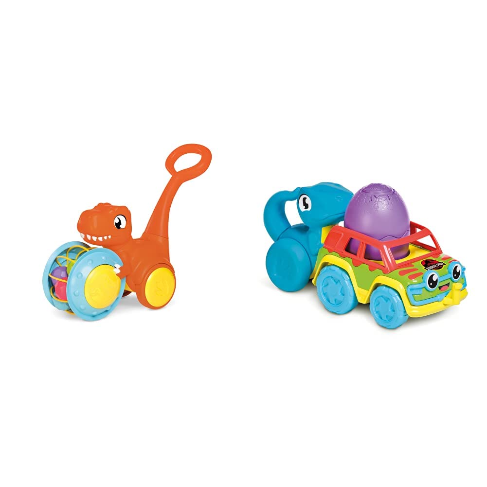 Toomies E73254 Tomy Pic & Push T. Rex & E73251 Tomy Chase & Roll Raptors