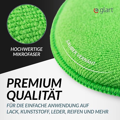 Glart 46PP Microfibre Hand Polishing Sponge, 130x25 mm, Wax Applicator Pad for Polishes, Paint Cleaner, Car Polish, Motorcycle Polish, instead of Polishing Machine, 6 Count (Pack of 1)