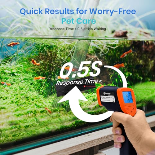 Image of Etekcity Infrared Thermometer Laser Temperature Gun, -58F~1130F, Orange | Cooking, Pizza Oven, BBQ, Meat, Kitchen, Reptile, HVAC, Adjustable Emissivity, MAX Display, High Temperature