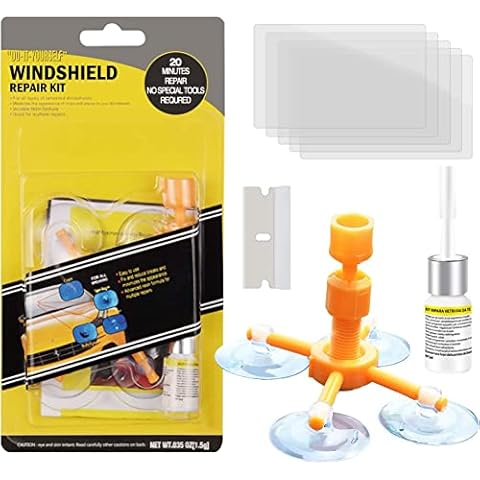 WERPOWER Windscreen Repair Kit,Car Windscreen Scratch Repair Kit with Invisible Auto Windscreen Chip and Windshield Repair Resin,Bulls-Eye,Star-Shaped and Half-Moon Cracks Cover