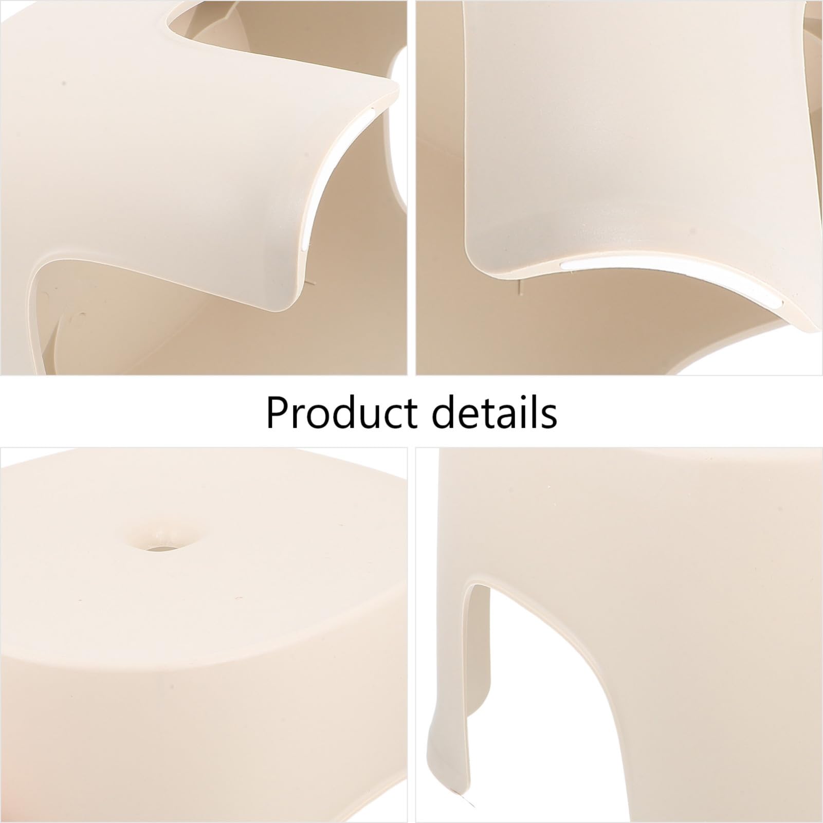 Rutschfester Tritthocker aus Kunststoff, Beige, PVC für Kinder | Badezimmer und Zuhause, Stabile Ausführung, Leicht zu Tragen, Niedliches Design