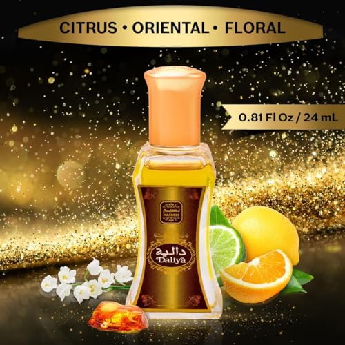 Image of NASEEM Daliya Roll On Perfume 24ml for Men & Women | Alcohol-Free & Hypoallergenic | Long-Lasting Scent with White Flowers, Spicy & Musk Amber | Arabian Perfume Oil for Sensitive Skin