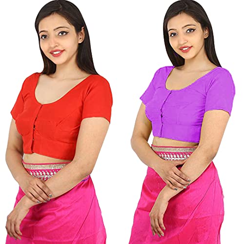 Image of Namita Women's Rubia Cotton Solid Half Sleeve Blouse