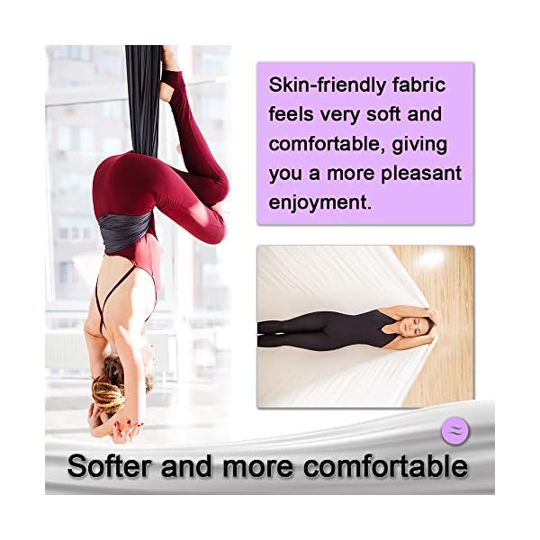 SAIVEN-10m-Aerial-Silks-Equipment-Premium-Yoga-Swing-Set-Aerial-Yoga-Hammock-kit-Yoga-Starter-Kit-Aerial-Dance-EquipmentL-10m-x-W-28m SAIVEN 10m Aerial Silks Equipment Yoga Set, Yoga Swing for Aerial Hammock Silk, Aerial Dance Equipment, Yoga Starter Kit(L: 10m x W: 2.8m) (Gradient Green)