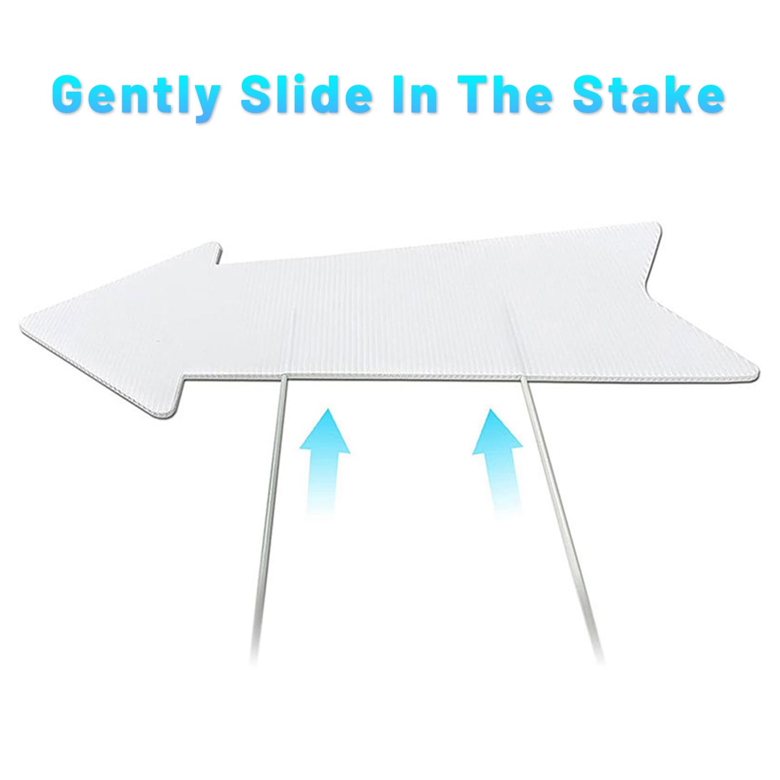 10 cartelli per cantieri con paletti, freccia vuota per matrimonio, freccia indicativa, per fai da te, con pali per feste di compleanno, cerimonia, matrimoni (43 x 15,2 cm)