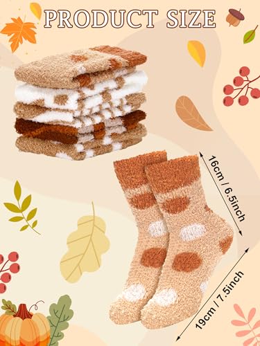 Image of Foaincore 10 Pairs Fuzzy Socks for Women Cozy Fluffy Warm Soft Slipper Socks Thick Winter Gifts for Adult Gifts