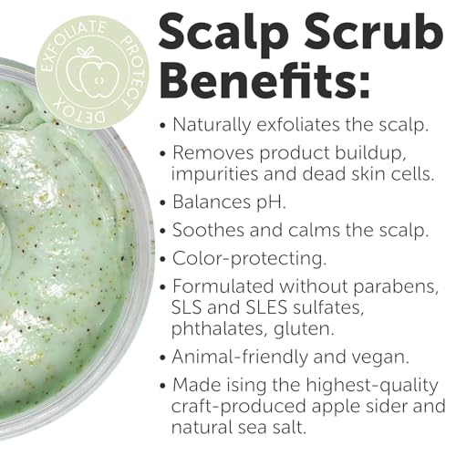 16-fl-oz-Apple-Cider-Sea-Salt-Green-Scalp-Scrub-Sulfate-Free-10-AHA-BHA-Exfoliating-Hair-Scalp-Treatment-for-Detox-Dandruff-Build-Up-Scalp-Exfoliator-Hair-Scalp-Scrub-Refreshing