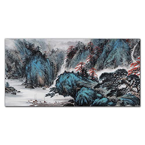 Arbre de montagne brouillard imprimé sur verre acrylique pour une ambiance relaxante