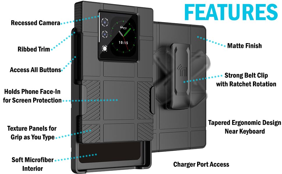 Amazon | Naked携帯電話ケース ベルトクリップ コンボ Unihertz Titan