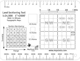 Land Sectioning Tool for 1:24,000 scale maps