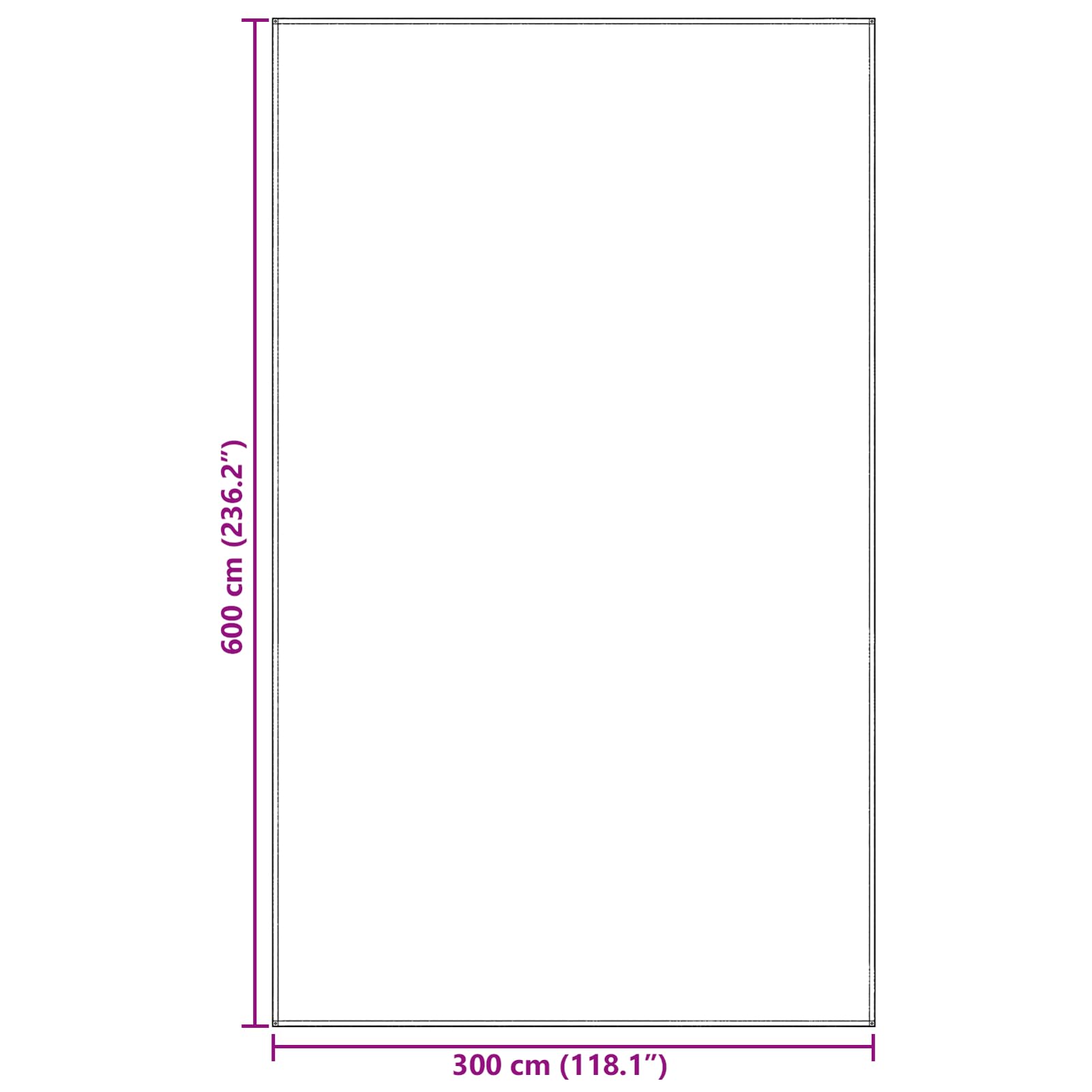 Gecheer Zeltzubehör Blau-Grau Polyester 300 x 600 cm Wasserabweisend Zelteppich Zeltdeckel Picknickdecke Wohnwagen Balkon Outdoor