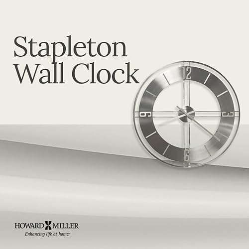 Miniatura 2 de Howard Miller Stapleton - Reloj de pared, pantalla analógica redonda clásica con números arábigos, soporte de pared, movimiento de cuarzo, funciona