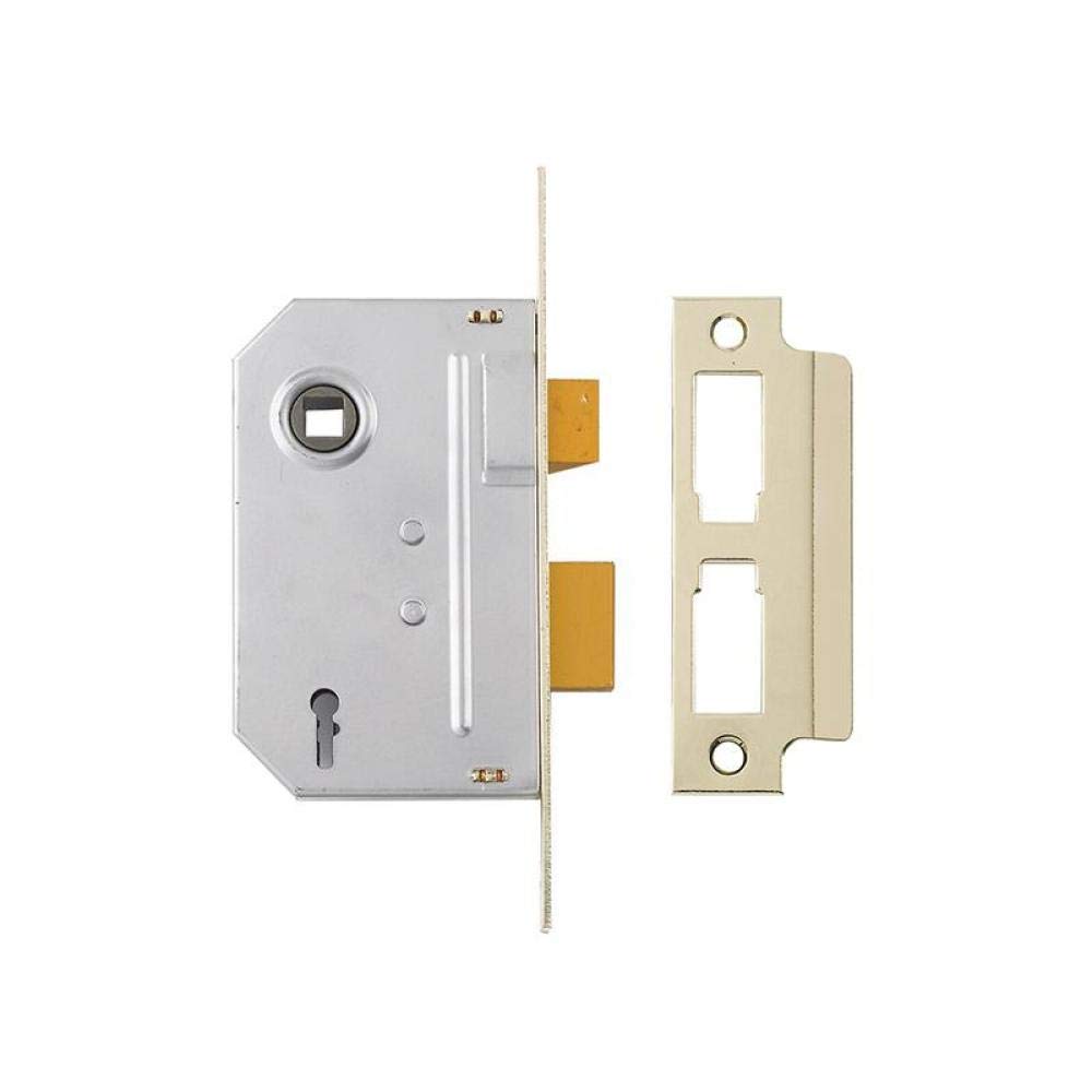 Locks PM320PB25 67mm 3 Mortice Internal Chassis Lock - Polished Brass Finish
