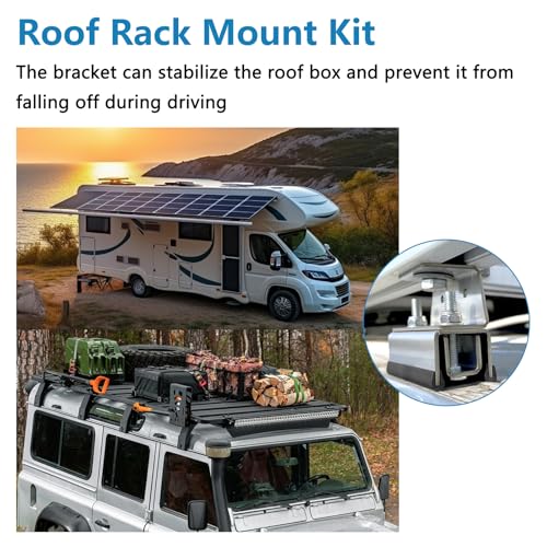 Van Roof Rack Mount Kit, 6 Stück Roof Box Halterungen, 304 Edelstahl Van Dachträger, Roof Mount Kit, Van Dachträger Halterungen, Kompatibel mit ProMaster, Boxer, Ducato, Jumper etc.