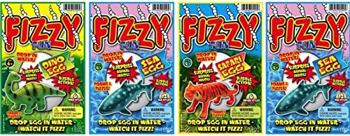 JA-RU Fizzy Egg Magic Toy Animal (Pack of 4) Like a Bath Bomb with a Toy Inside Bath Tub Hatching Eggs Surprise Toys | Item #5505-4A