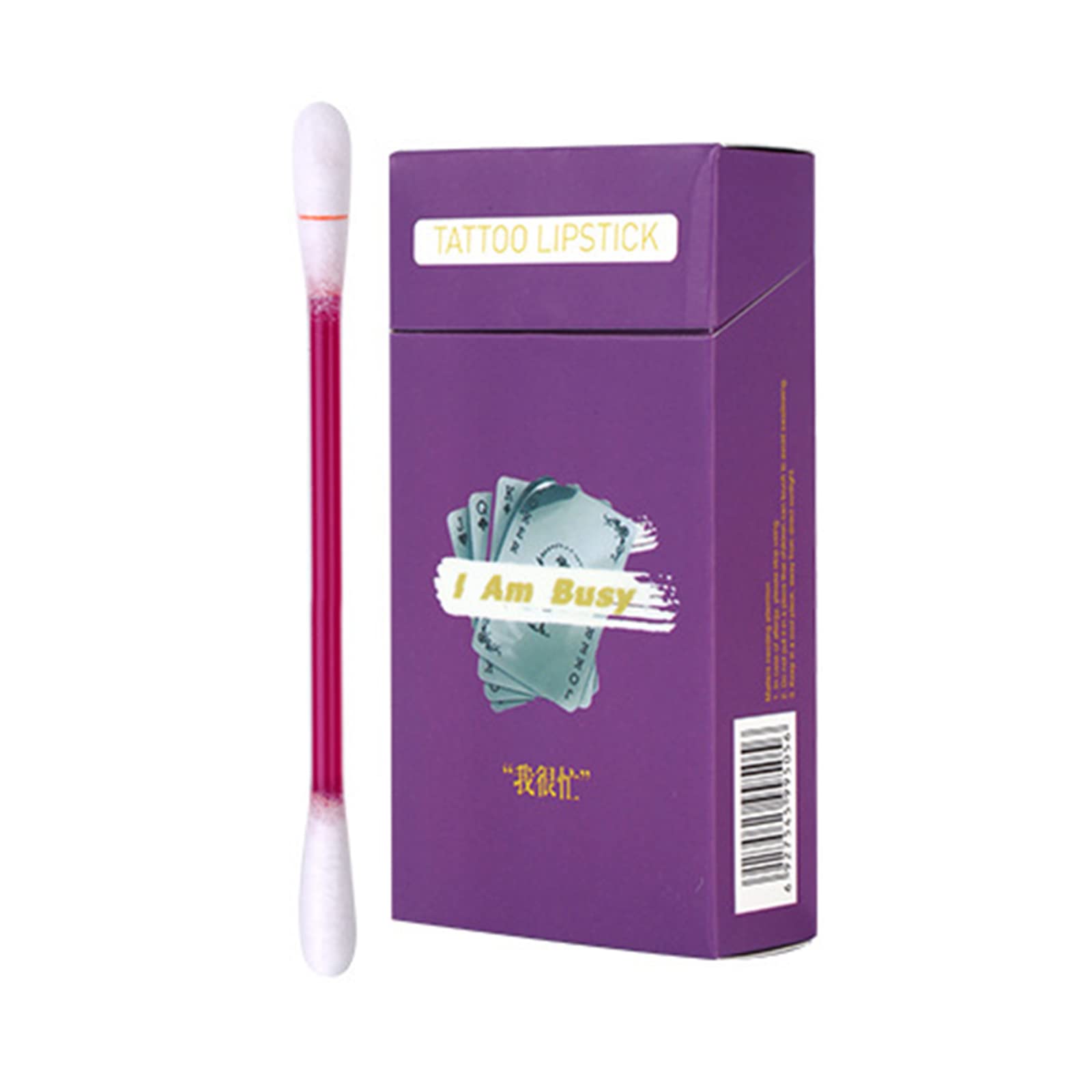 Lip Gloss, Irovami 20PCS Lip Gloss Swabs Cotton Swabs with Lipstick Oil Lip Makeup Disposable Portable Long-lasting Moisturizing Lip Swabs